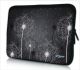 Laptophoes 11,6 inch zwart wit bloemen - Sleevy