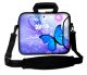 Sleevy 17,3 inch laptoptas blauwe vlinder