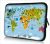 Laptophoes 11,6 inch wereldkaart dieren - Sleevy