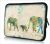 Laptophoes 14 inch wereldkaart olifanten - Sleevy