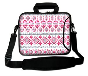 Reinig de vloer gezagvoerder Vorming Sleevy 15,6" laptoptas patroon roze