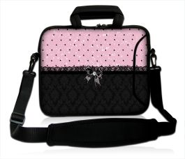 slikken Oppositie Civiel Laptoptas 11,6 inch patroon chic roze zwart - Sleevy