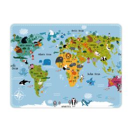 verdiepen Effectiviteit directory Muismat wereldkaart dieren - Sleevy